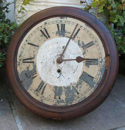 Antique Victorian 19th Century Station Clock - workings intact