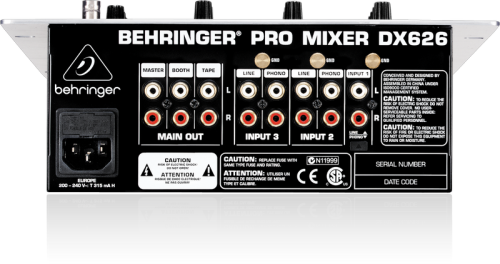 Behringer DX-626 3-Channel DJ Mixer