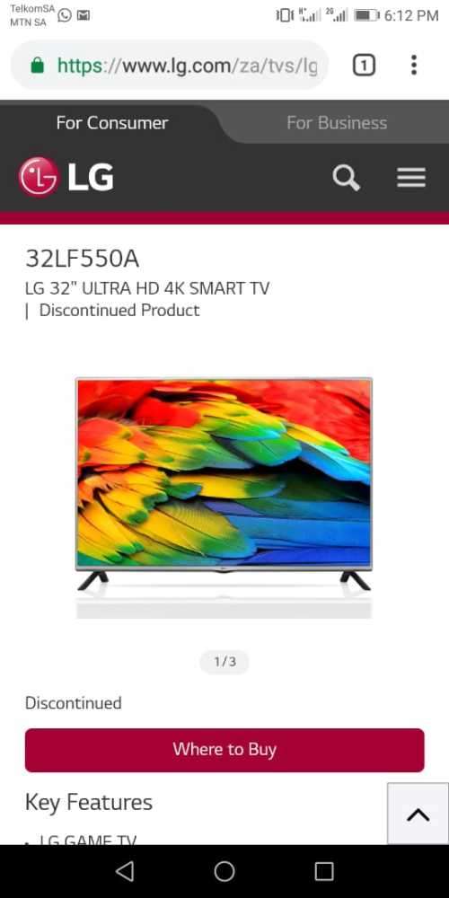 Lg 32 inch led hd smart tv(not internet/youtube)