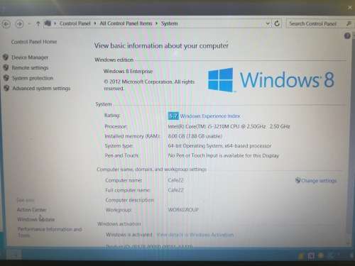 DELL I5 465GB HD 8GB RAM 2.50GHZ