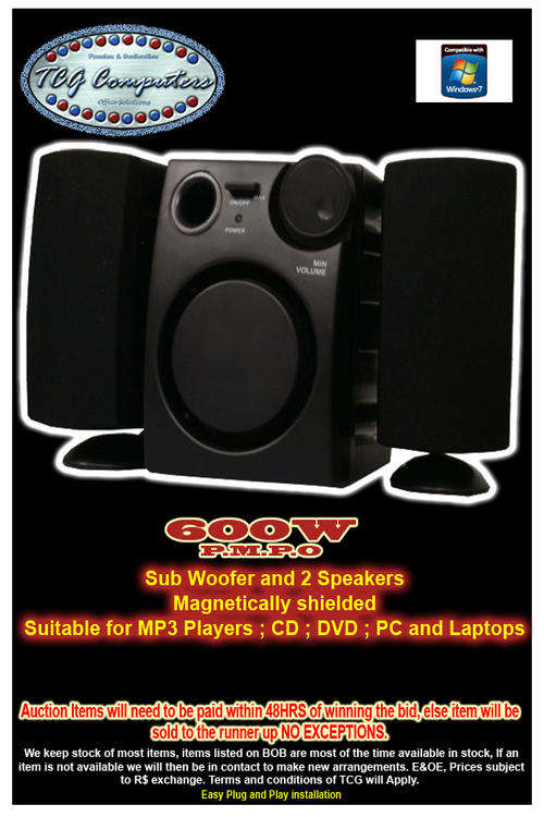 *** WOW 600W Speakers and Sub Woofer ***