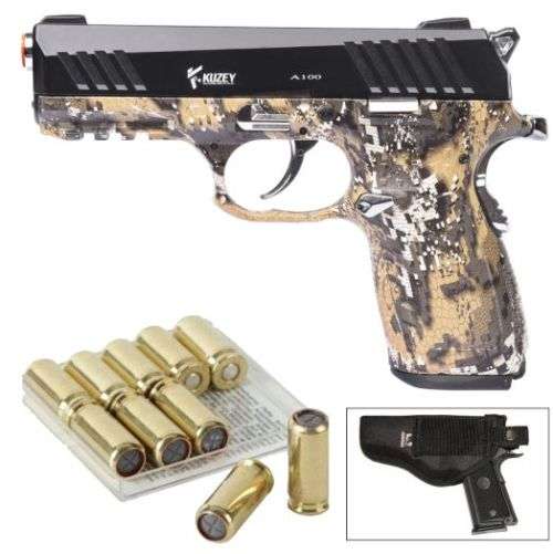 Kuzey A100 Camo Blank Gun + Blank Rounds (10) + Holster