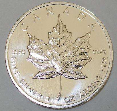 1 Troy Ounce Fine Silver Canadian Maple Leave Coin 99.9% PURE