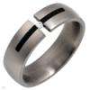 GENTS TITANIUM RING WITH CUBIC ZIRCINIA. SIZE 10