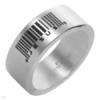 MENS STAINLESS STEEL JESUS BARCODE  RING, SIZE 11