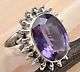 SOLID 925 STERLING SILVER RING WITH COLOUR CHANGE ALEXANDRITE. SIZE 7.