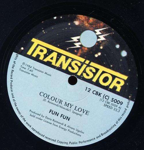 Fun Fun - Clolour my love - 12" Maxi Single