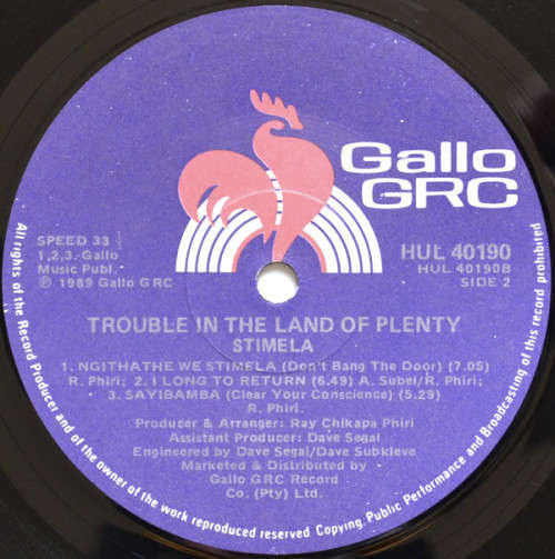 Stimela - Trouble in the land of plenty - HUL 40190