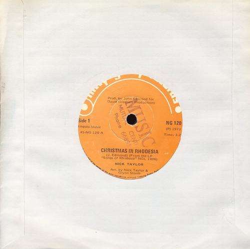 Nick Taylor, " Christmas in Rhodesia ",  Seven Single