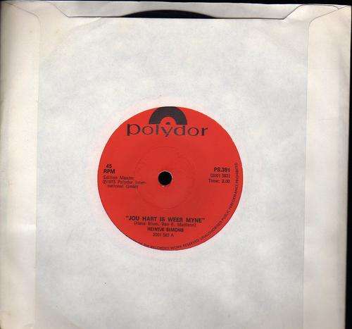 Heintjie Simons - Jou hart is weer myne - Seven Single
