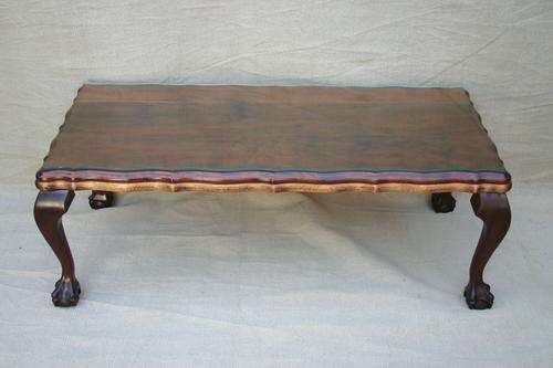 Imboya ball & claw coffee table with loose glass top - 40cm x 47cm x 39cm high