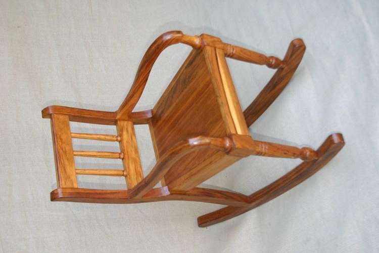 Kiaat kids/dolls rocking chair - seat 39cm high from the ground