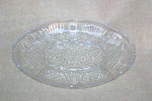 Cut glass snack plate
