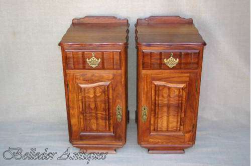 Set of 2 Kiaat bedside tables - 60cm x 40cm x 76cm high