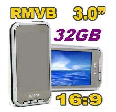 New RIZONE 3.0" 32GB MP3 MP4 Touch Screen Multiple Format Player
