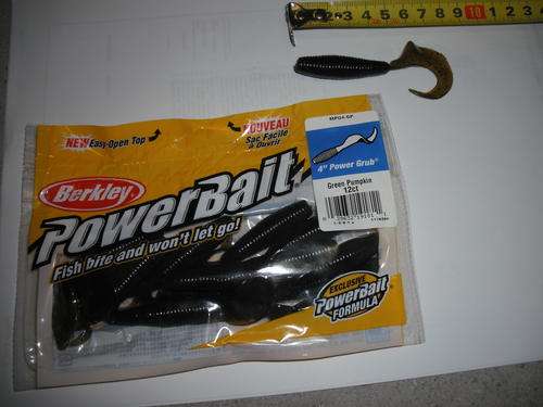 BERKLEY4" Power Grub 12ct Green Pumpkin