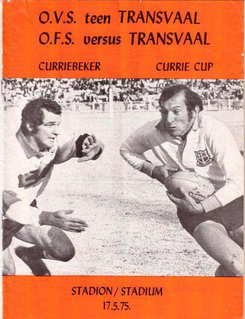 Rugby Programme: OFS vs Transvaal 1975