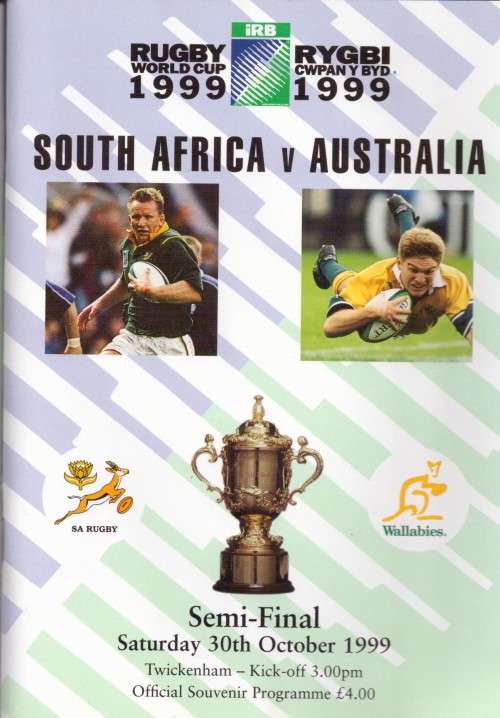 Rugby Programme: 1999 WC Australia vs South Africa