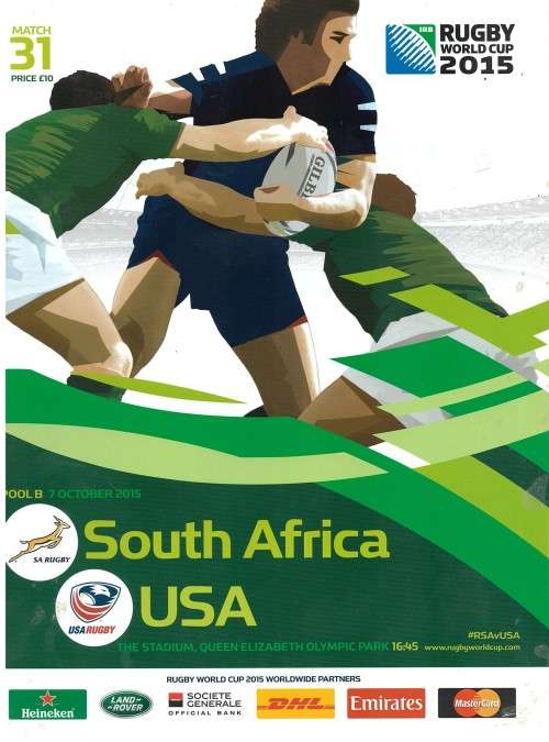 Programme South Africa versus USA World Cup 2015