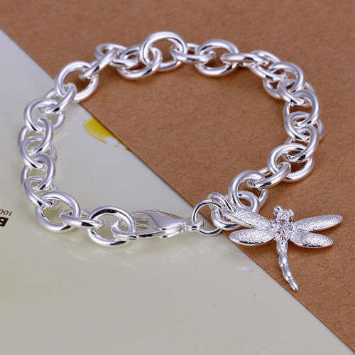 ~~Gorgeous 925 Silver Plated Dragonfly Charm Bracelet~~