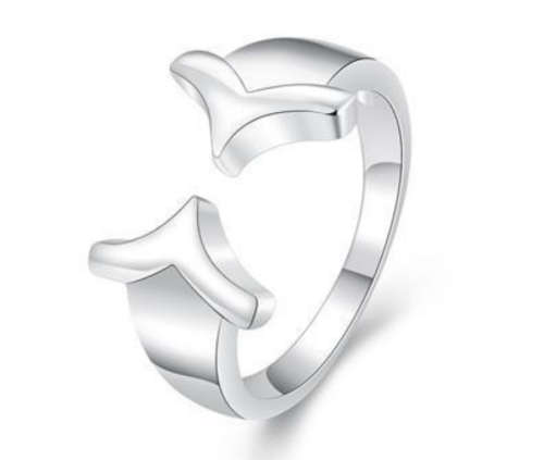 925 Silver Plated  open ring / free size