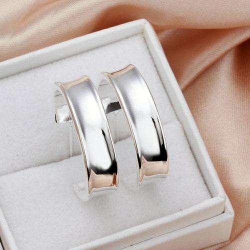 925 Sterling silver plated ladies hoop earrings - Very popular