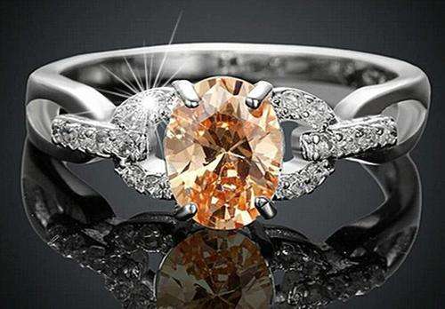 Impressive dainty silver plated Genuine Austrian crystal ring - 7/17mm