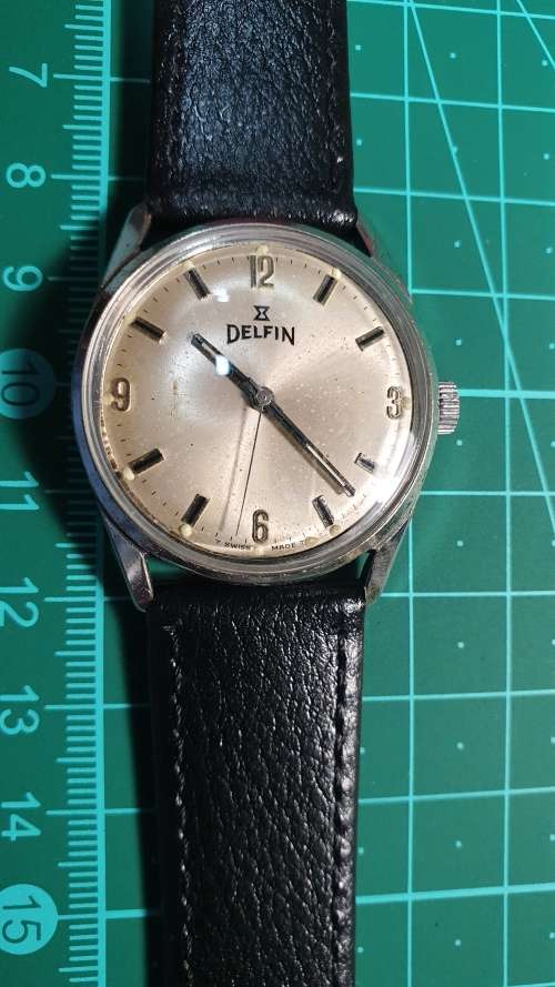 Vintage Men`s Delfin Mechanical Wrist Watch Fully Restored
