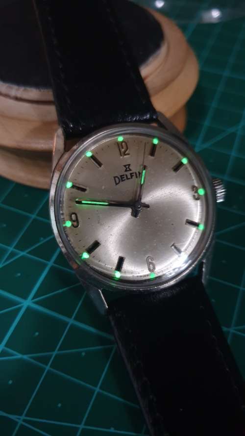 Vintage Men`s Delfin Mechanical Wrist Watch Fully Restored
