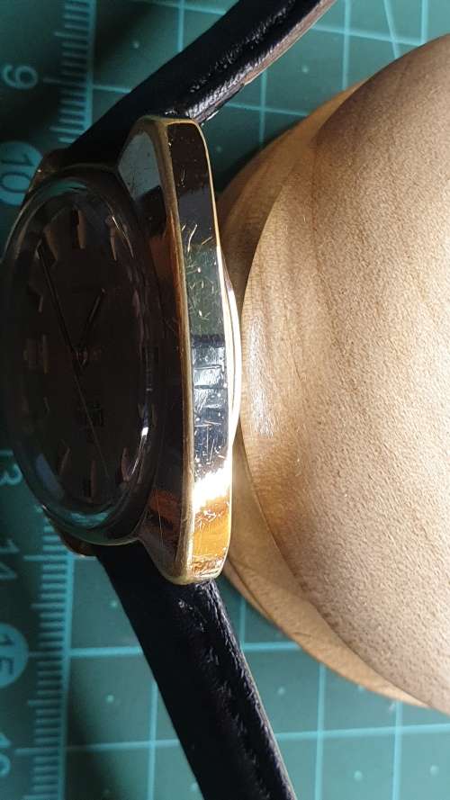 Vintage 1970`s Delfin Edox Large Men`s Automatic Date Watch