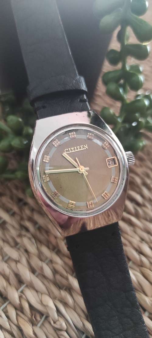 Vintage Citizen Automatic Date Watch Stainless Steel - fully restored