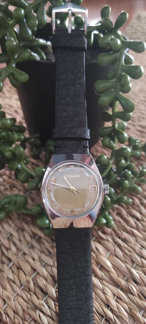 Vintage Citizen Automatic Date Watch Stainless Steel - fully restored