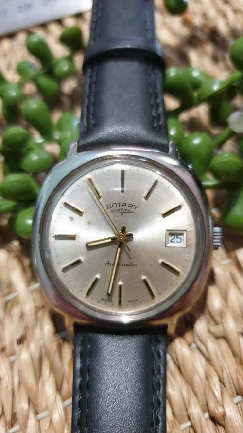 Vintage Rotary Automatic Date Men`s Watch - Fully Restored