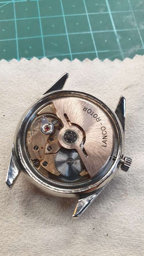 Vintage Lanco Large Automatic Slimline Date Men`s Watch - fully restored