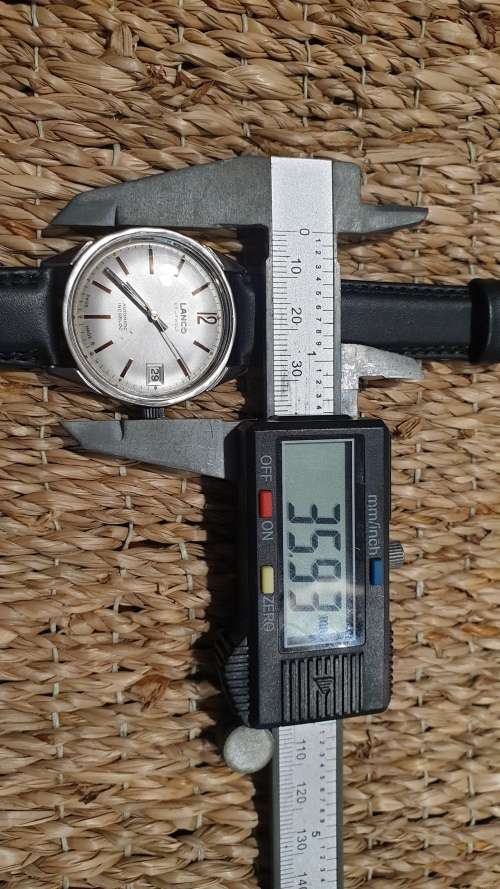 Vintage Lanco Large Automatic Slimline Date Men`s Watch - fully restored