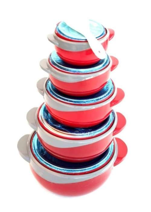 Food Warmers Thermo Containers 5 Pieces Set (500 ml to 4500 ml)