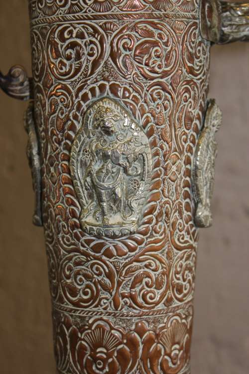 Spectacular Antique Tibetan Kashmiri Ceremonial Dragon Ewer Circa mid 1800s 65cm tall x 45 x 17