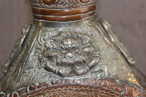 Spectacular Antique Tibetan Kashmiri Ceremonial Dragon Ewer Circa mid 1800s 65cm tall x 45 x 17