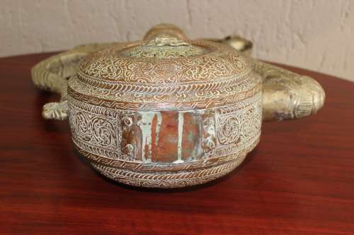 Spectacular Antique Tibetan Kashmiri Ceremonial Dragon Ewer Circa mid 1800s 65cm tall x 45 x 17