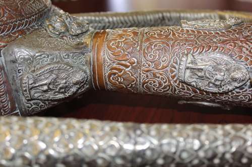 Spectacular Antique Tibetan Kashmiri Ceremonial Dragon Ewer Circa mid 1800s 65cm tall x 45 x 17