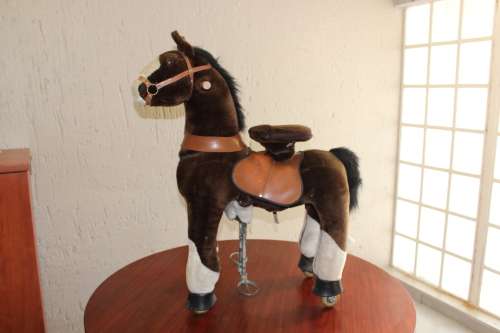 ORIGINAL LARGE PONYCYCLE MECHANICAL ROCKING HORSE IN WORKING ORDER 94CM TALL X 85CM SADDLE 63CM HIGH