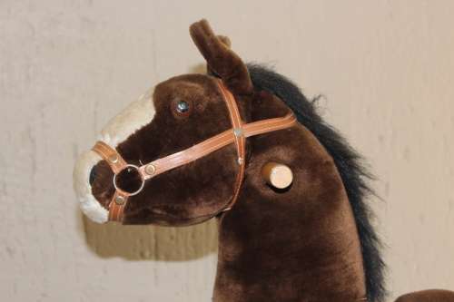 ORIGINAL LARGE PONYCYCLE MECHANICAL ROCKING HORSE IN WORKING ORDER 94CM TALL X 85CM SADDLE 63CM HIGH