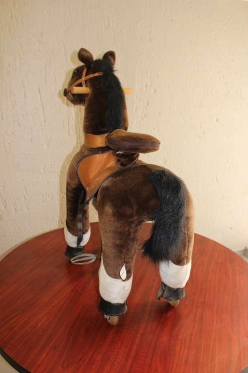 ORIGINAL LARGE PONYCYCLE MECHANICAL ROCKING HORSE IN WORKING ORDER 94CM TALL X 85CM SADDLE 63CM HIGH