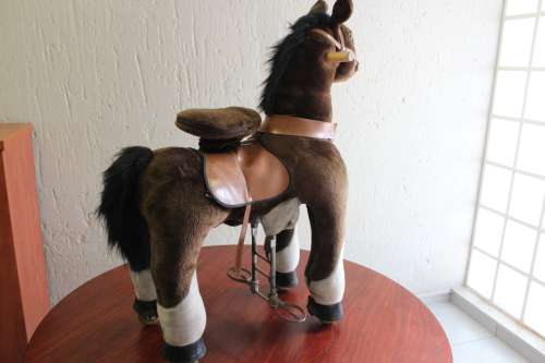 ORIGINAL LARGE PONYCYCLE MECHANICAL ROCKING HORSE IN WORKING ORDER 94CM TALL X 85CM SADDLE 63CM HIGH