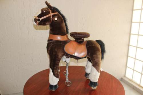 ORIGINAL LARGE PONYCYCLE MECHANICAL ROCKING HORSE IN WORKING ORDER 94CM TALL X 85CM SADDLE 63CM HIGH