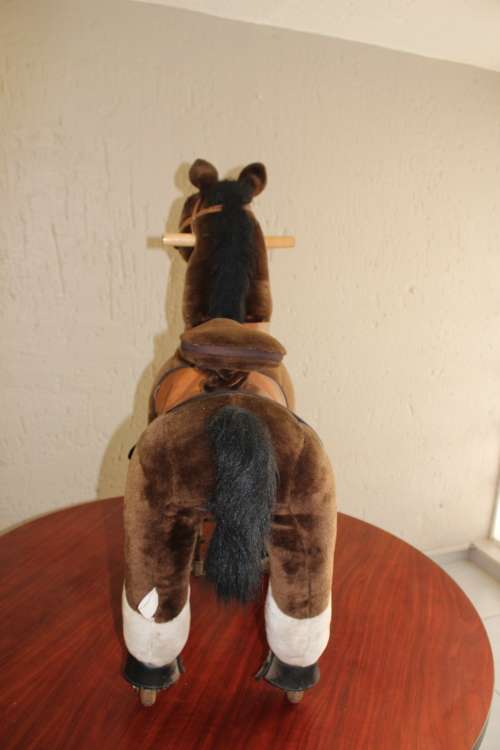 ORIGINAL LARGE PONYCYCLE MECHANICAL ROCKING HORSE IN WORKING ORDER 94CM TALL X 85CM SADDLE 63CM HIGH