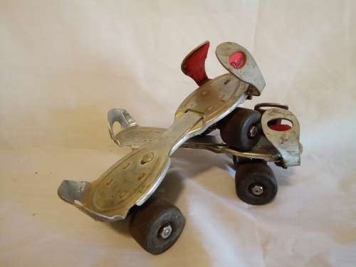 Antique Diana British Made Metal Roller Skates