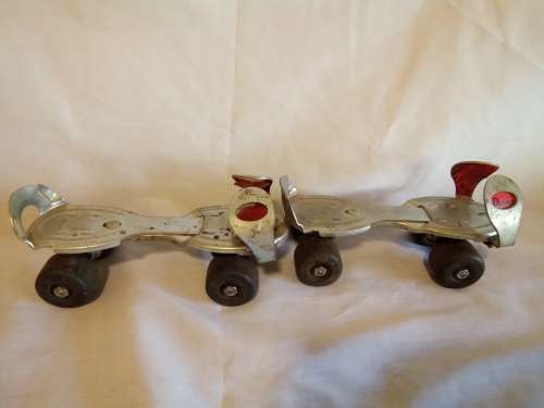 Antique Diana British Made Metal Roller Skates