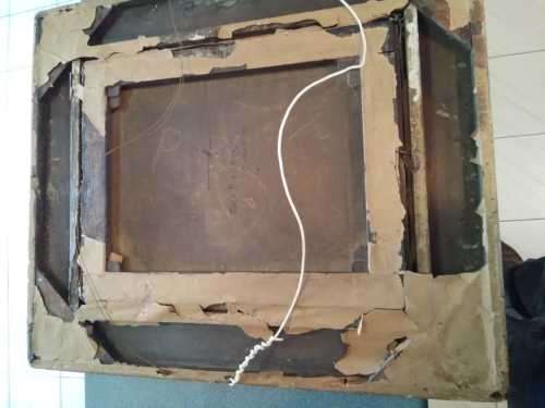 Antique oil painting Signed PH Wouvermans marked on Back part of Gen. Boulanger collection 75x63cm