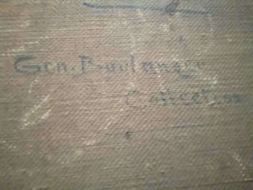 Antique oil painting Signed PH Wouvermans marked on Back part of Gen. Boulanger collection 75x63cm